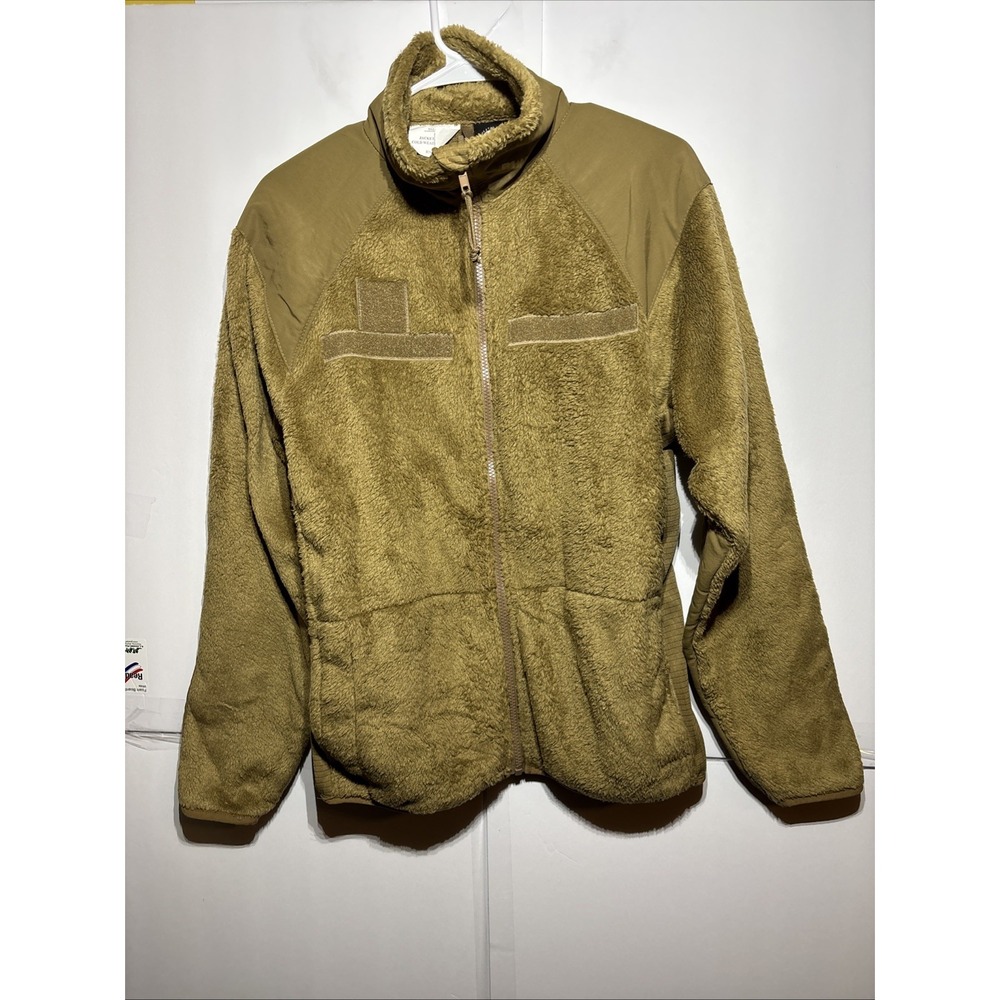 Rothco Jacket Mens Small Tan Fleece Full Zip Military Cold Weather Gen III‎